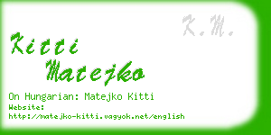 kitti matejko business card